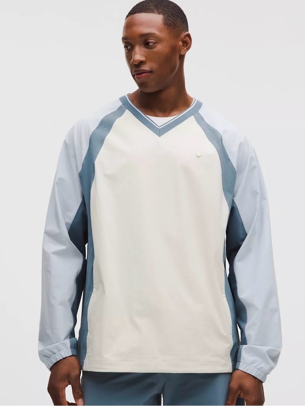Lululemon Water-Repellent Golf Pullover Ivory Blue